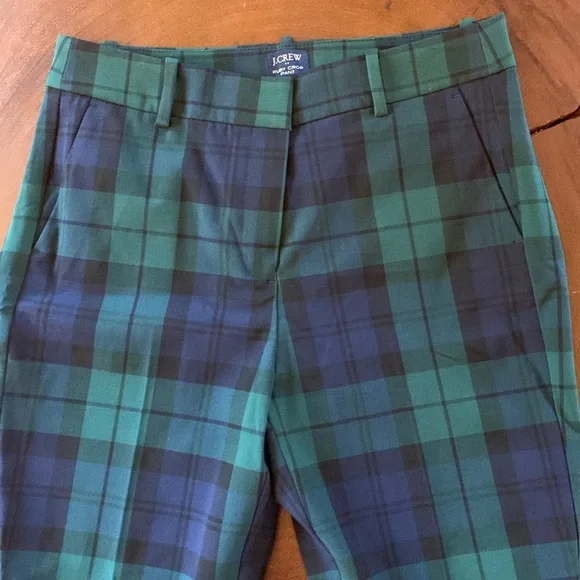 J. Crew Ruby Crop Tartan Pattern Pants/ Size 8 - Picture 2 of 6